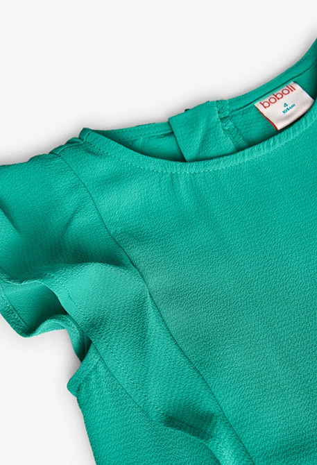 Crepe-Jumpsuit für Mädchen in Grün.