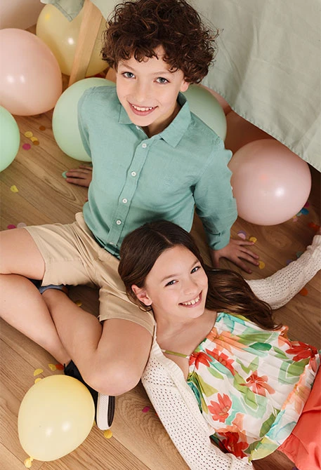 Blouse en mousseline plissée pour fille avec imprimé floral