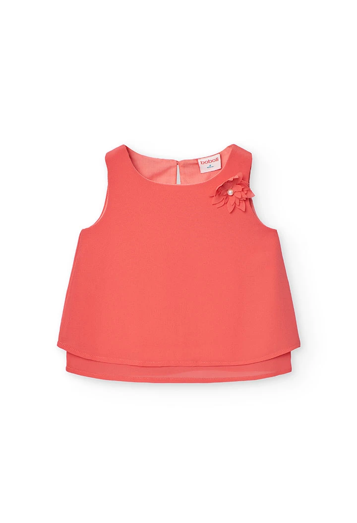 Chiffonbluse für Mädchen in Rot
