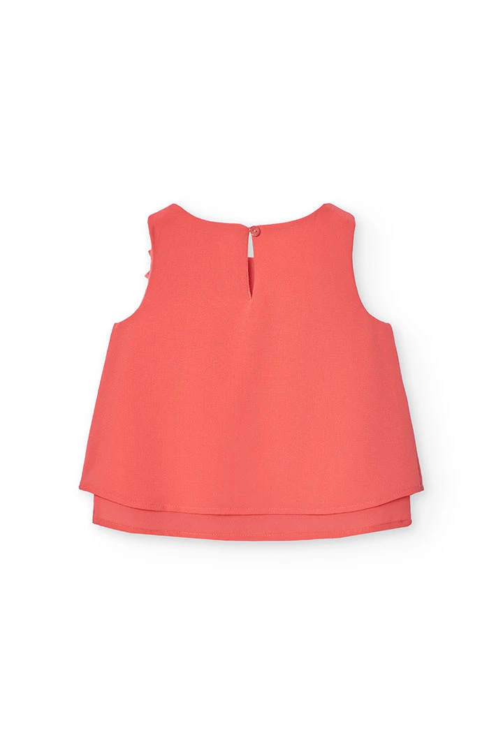 Chiffonbluse für Mädchen in Rot