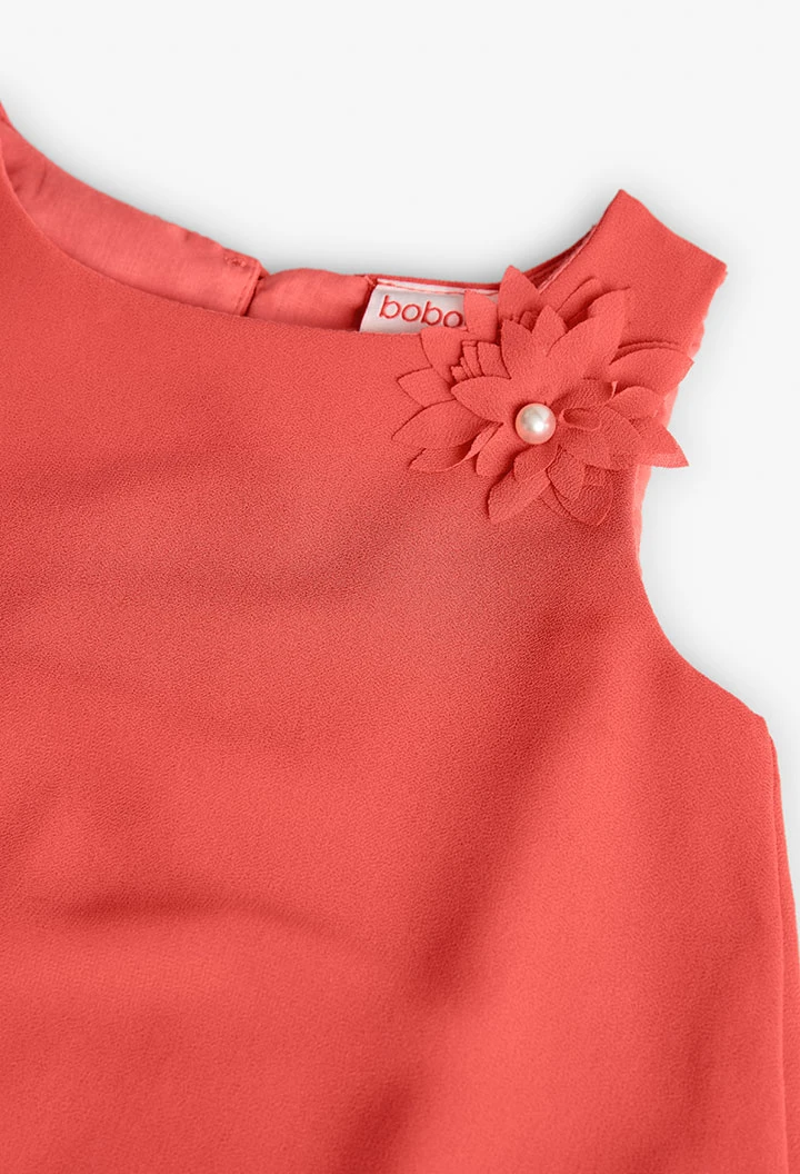 Chiffonbluse für Mädchen in Rot