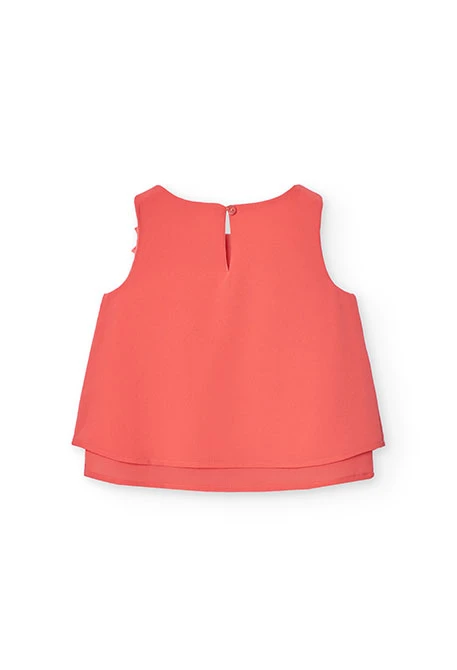 Chiffonbluse für Mädchen in Rot
