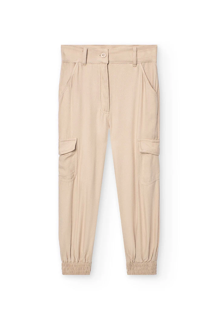 Sargenhose für Mädchen in Beige