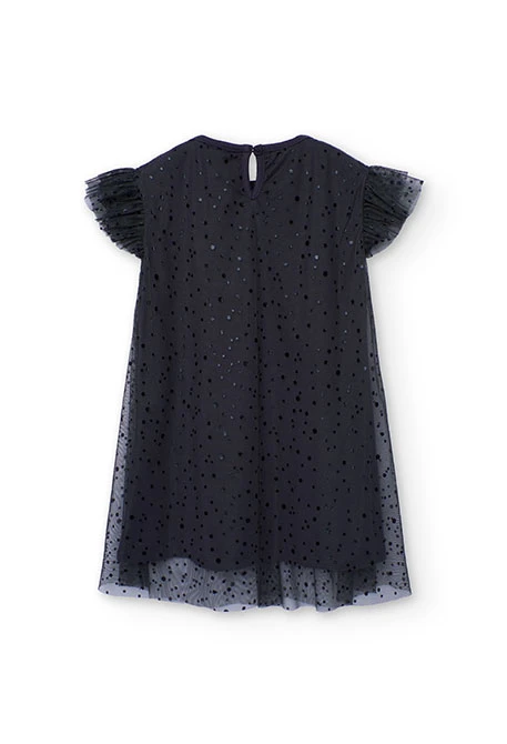 Abito di tulle nero con punti brillanti