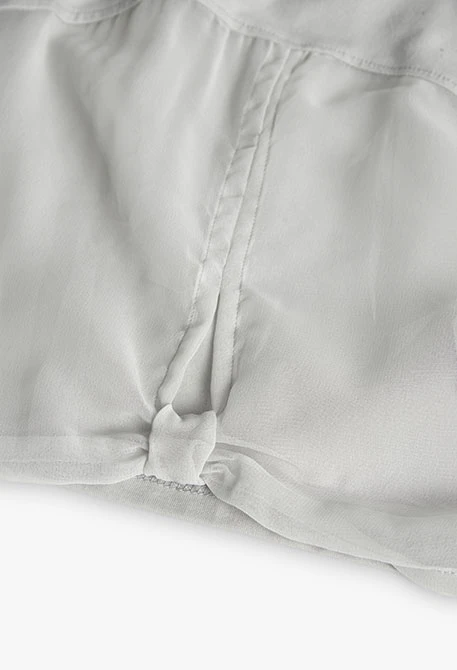 Girl´s grey ribbon knit t-shirt