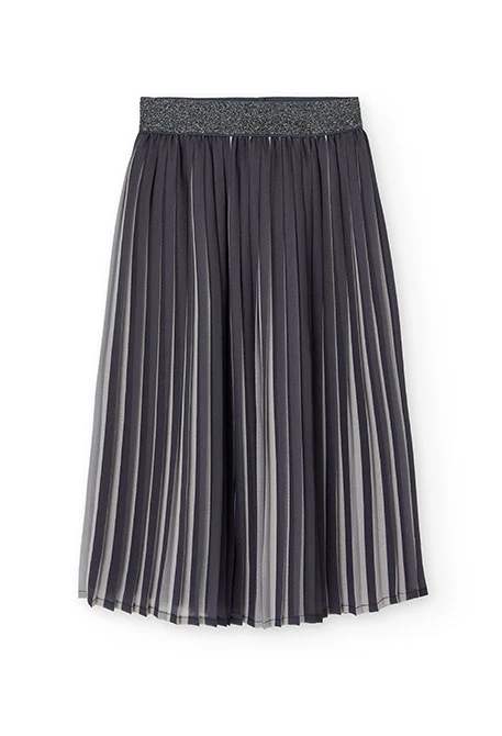 Grey chiffon skirt
