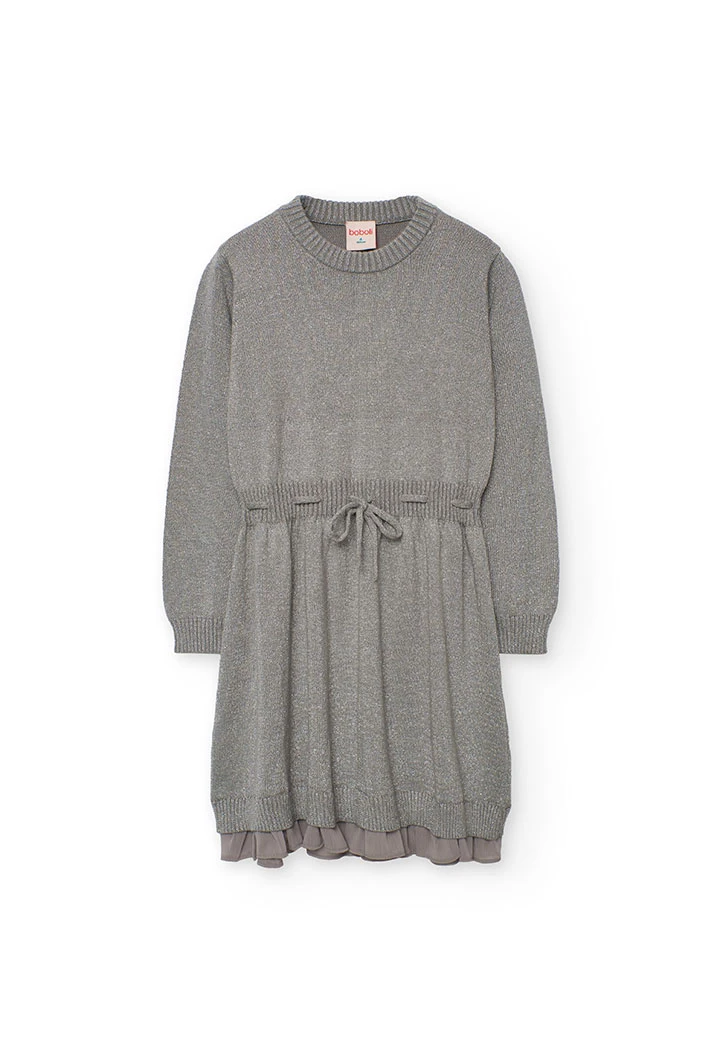 Grey knitted dress