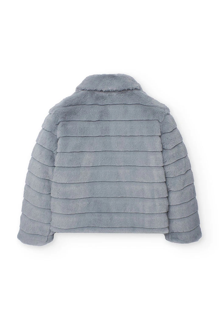Girl´s grey fleece coat