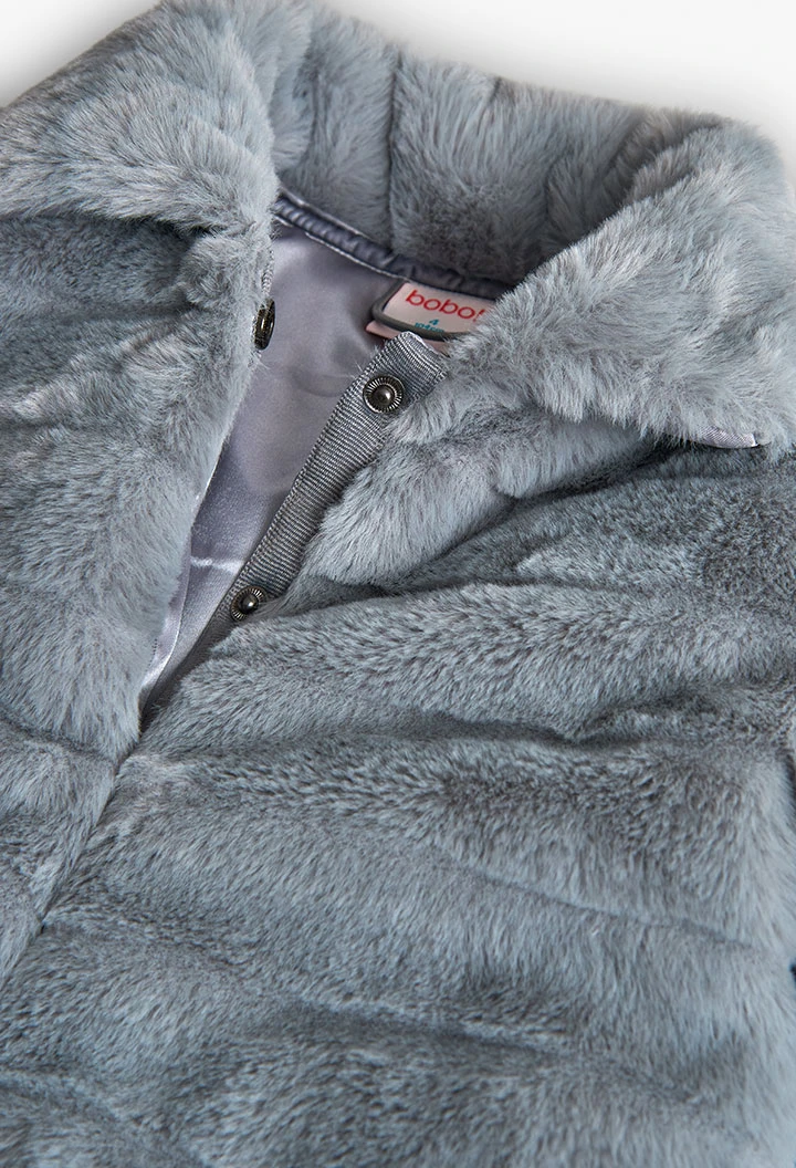 Girl´s grey fleece coat