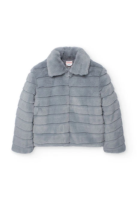 Girl´s grey fleece coat
