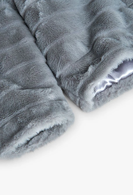 Chaquetón niña felpa gris