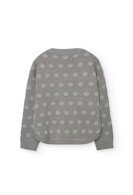 Jersey niña gris puntos