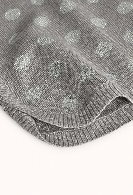 Maglia bambina grigia a pois