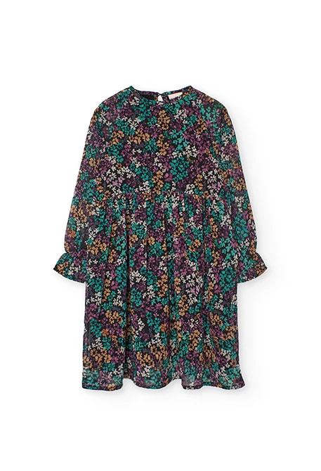 Vestido gasa estampado floral