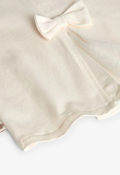 Maglietta bambina in maglia grezza con cuore