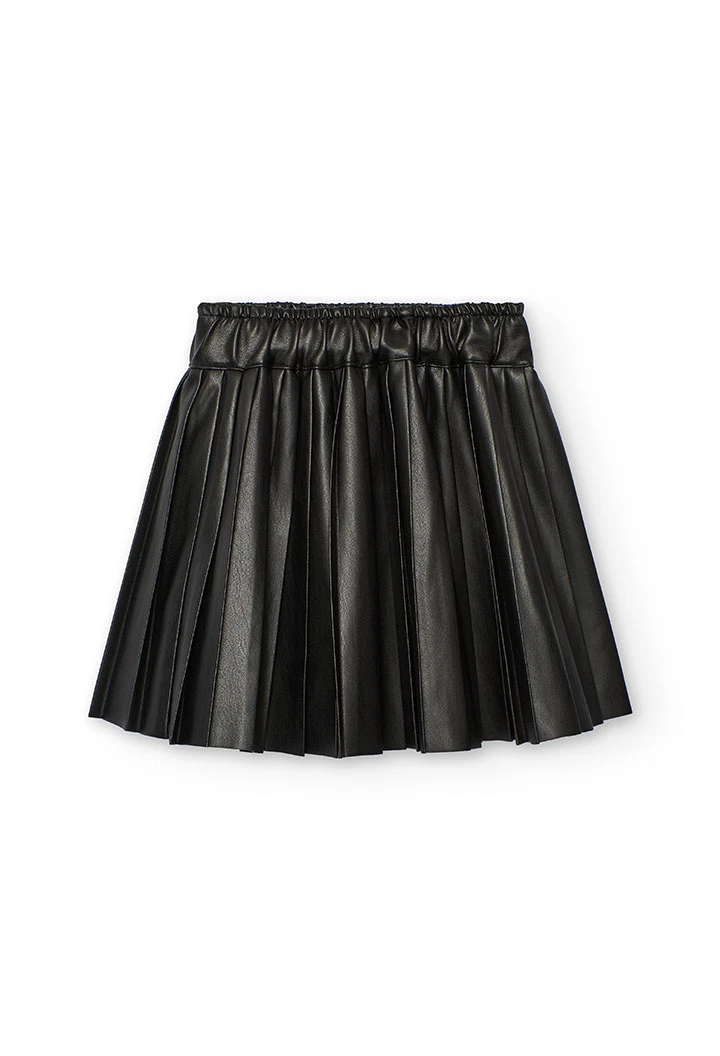 Black faux leather skirt