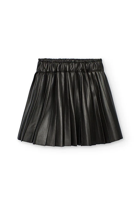Falda polipiel negra