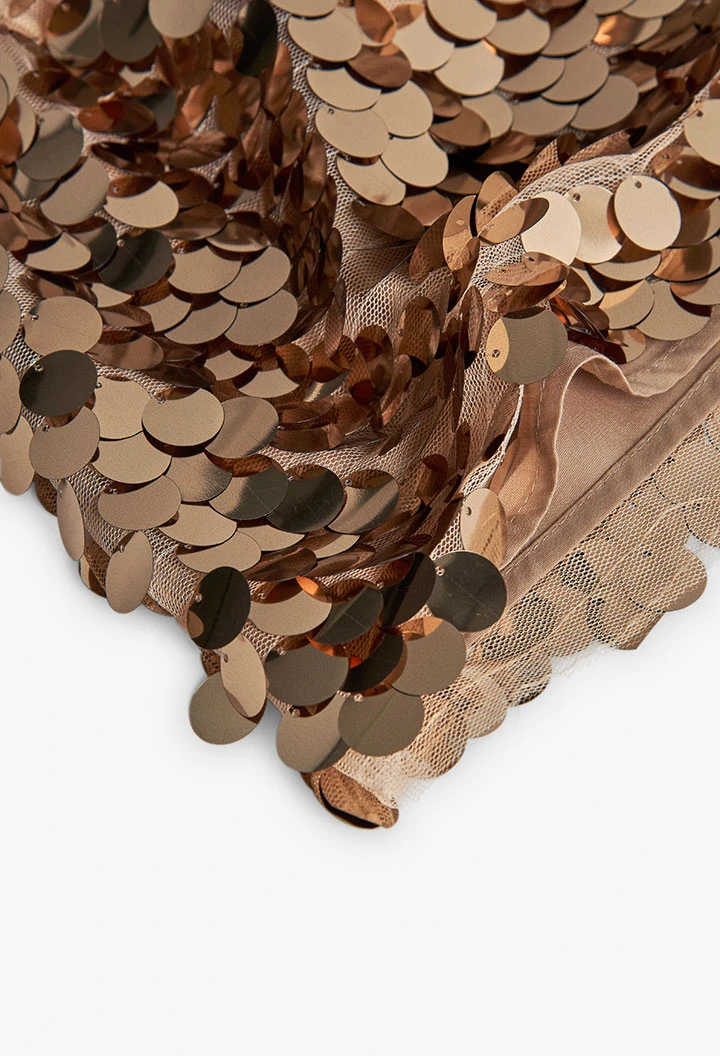 Jupe en sequins dorés