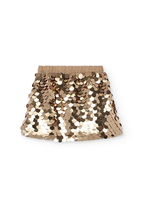 Gold sequin skirt