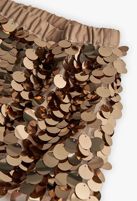 Gold sequin skirt