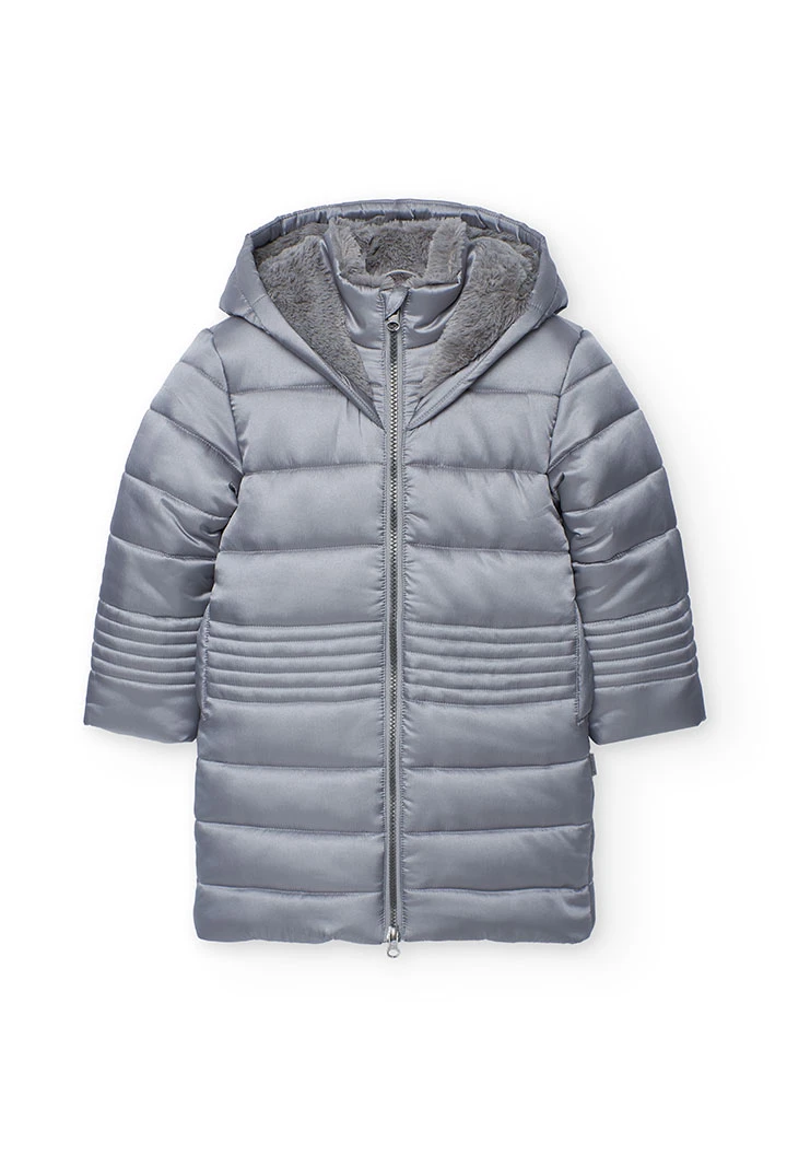 Parka menina cinza técnico
