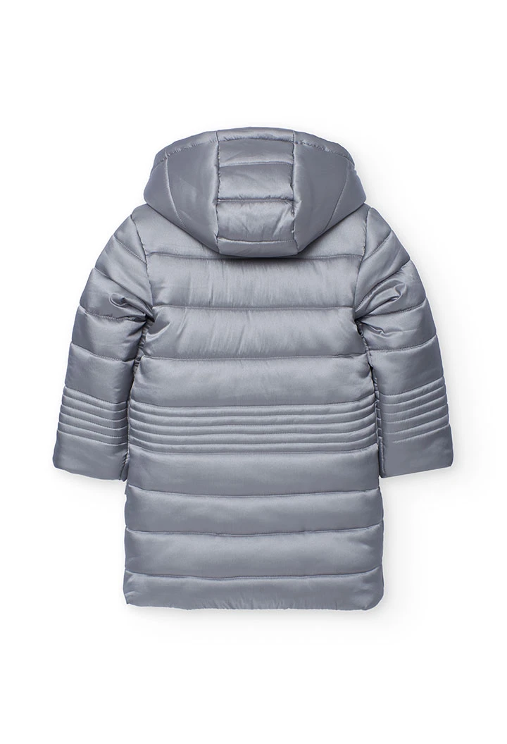 Grey technical girl´s parka
