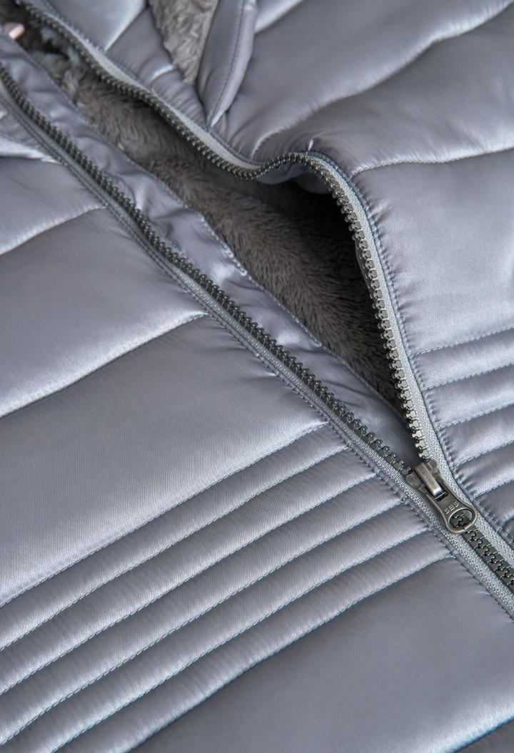 Grey technical girl´s parka