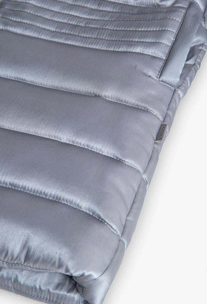 Parka bambina grigia tecnica