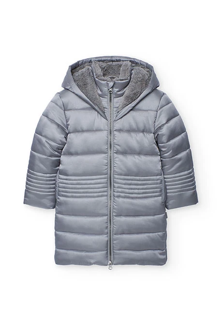 Parka menina cinza técnico