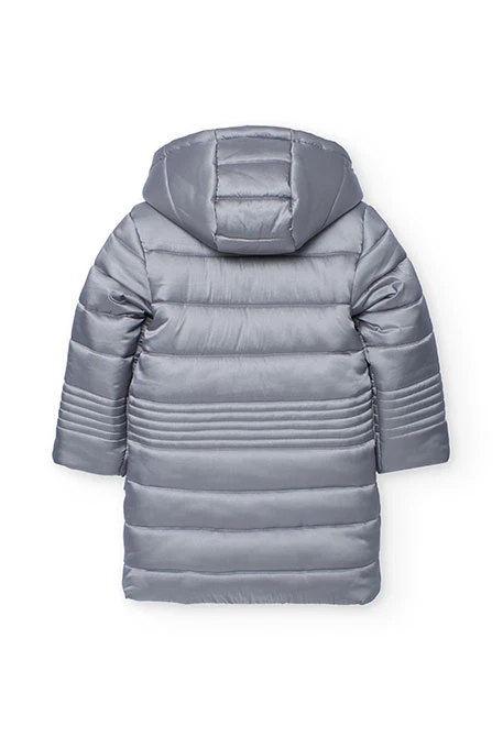 Parka bambina grigia tecnica