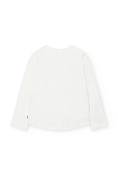 T-shirt fille en tricot blanc