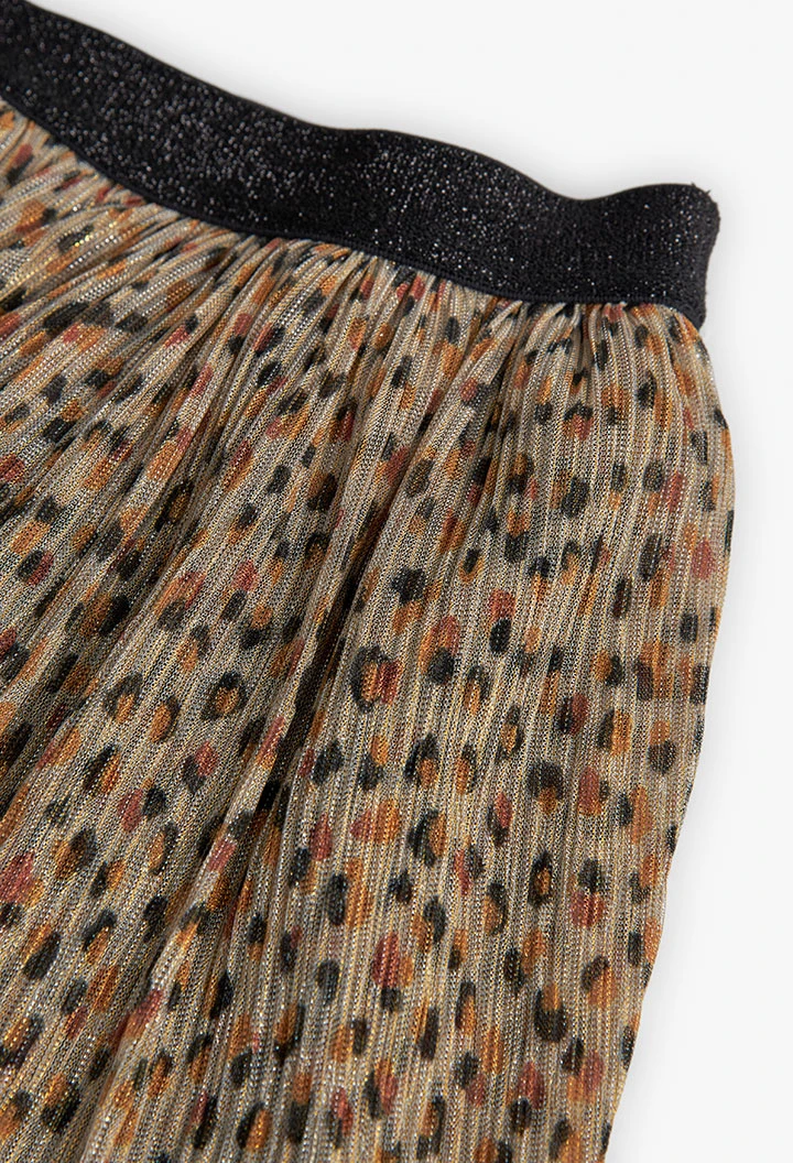 Falda de punto estampada