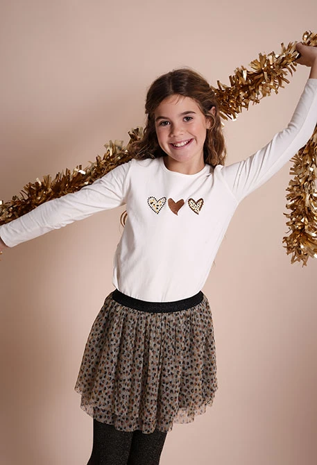 Knitted printed skirt