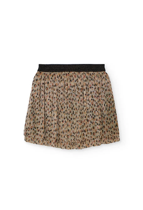 Falda de punto estampada