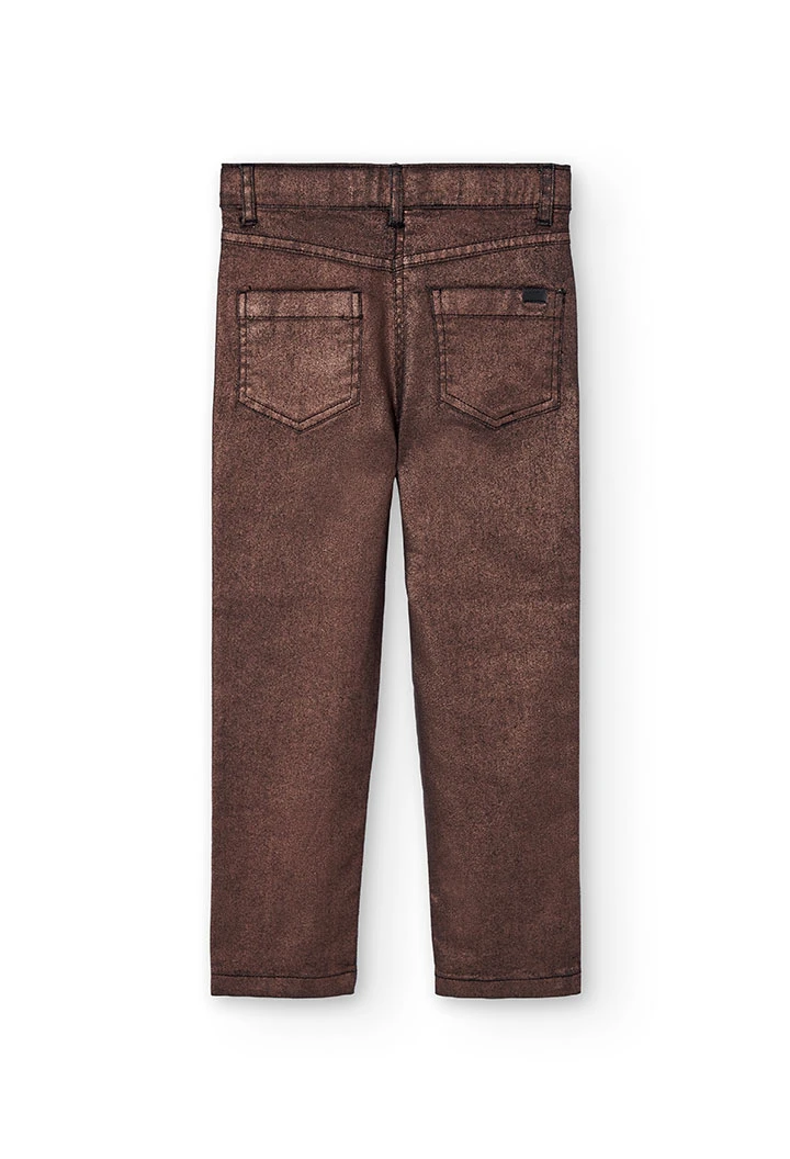 Brown knitted girl´s trousers