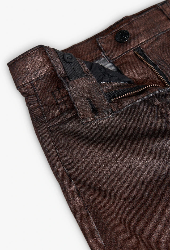 Brown knitted girl´s trousers