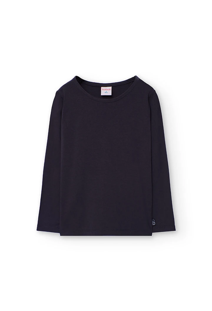 Maglietta bambina di maglia grigia