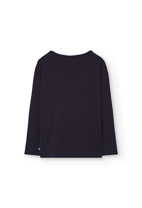 T-shirt fille en maille grise