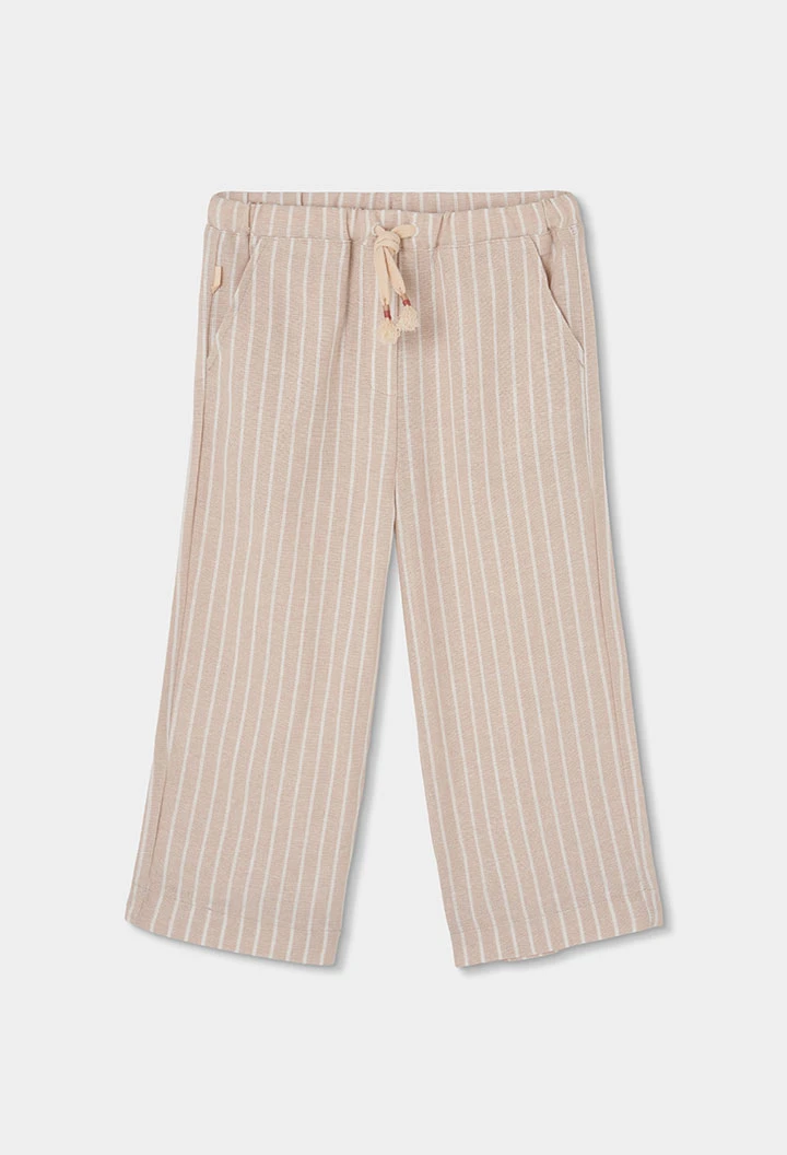 Mädchenhose aus gestreiftem Leinen