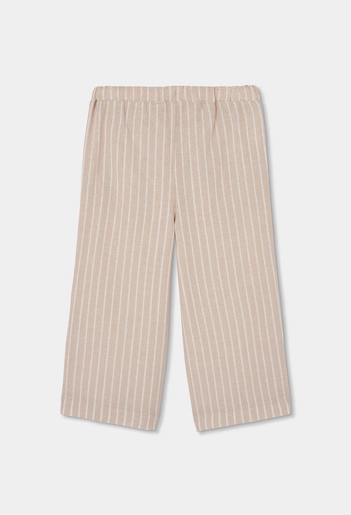 Mädchenhose aus gestreiftem Leinen