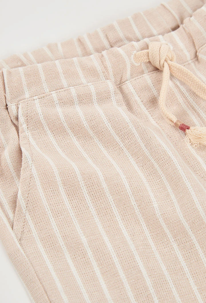 Girls? striped linen trousers