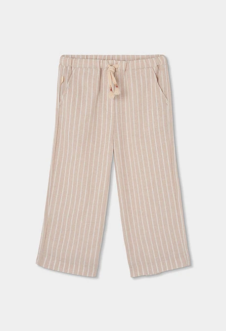 Mädchenhose aus gestreiftem Leinen