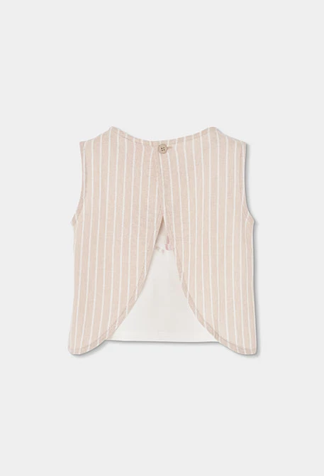 Top blanco estampado