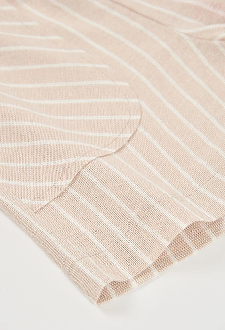 Striped linen shorts