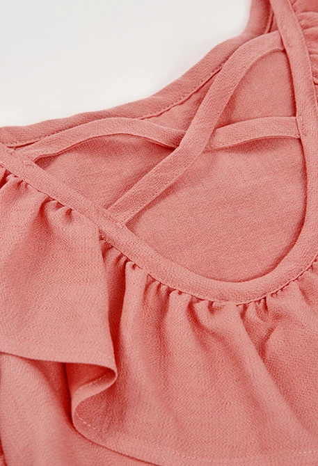 Vestido de linho rosa