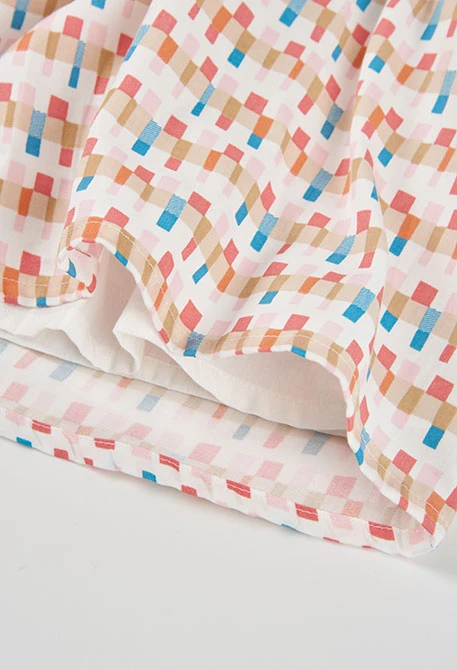 Vestito a stampa con bordure