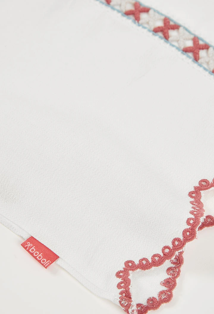 Camisa niña blanca algodón