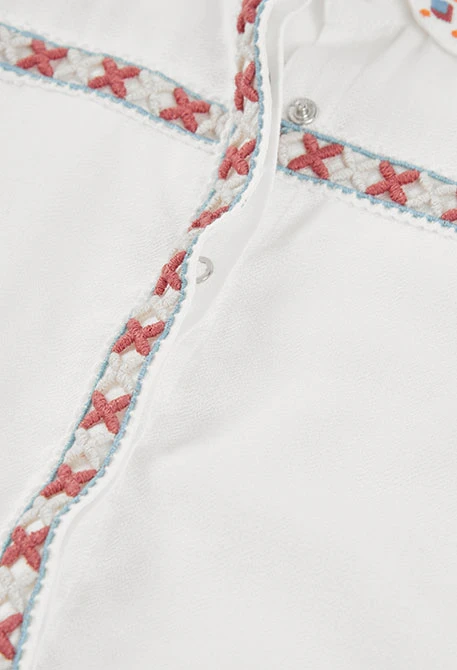 Camicia bambina bianca cotone