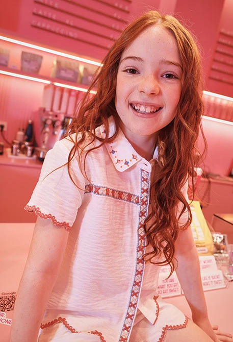 Chemise fille blanche coton
