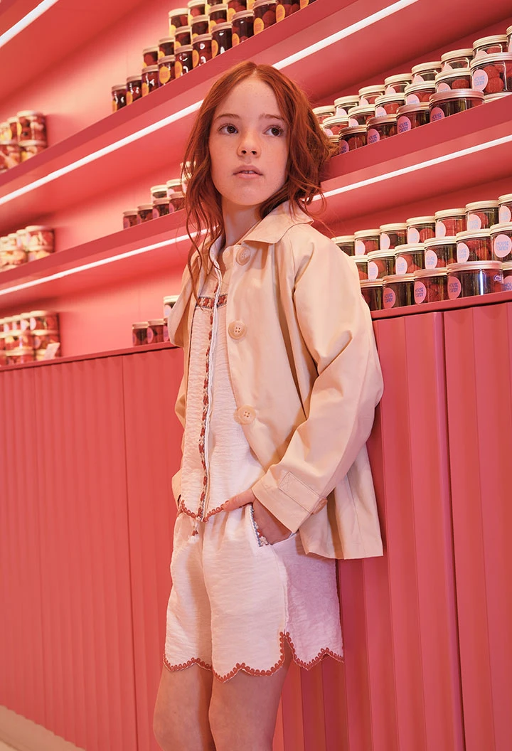 Weiße Baumwollshorts